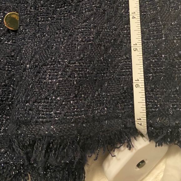 Tory Burch Emma Navy Tweed Three Quarter Sleeve Jacket 12 - Picture 14 of 15